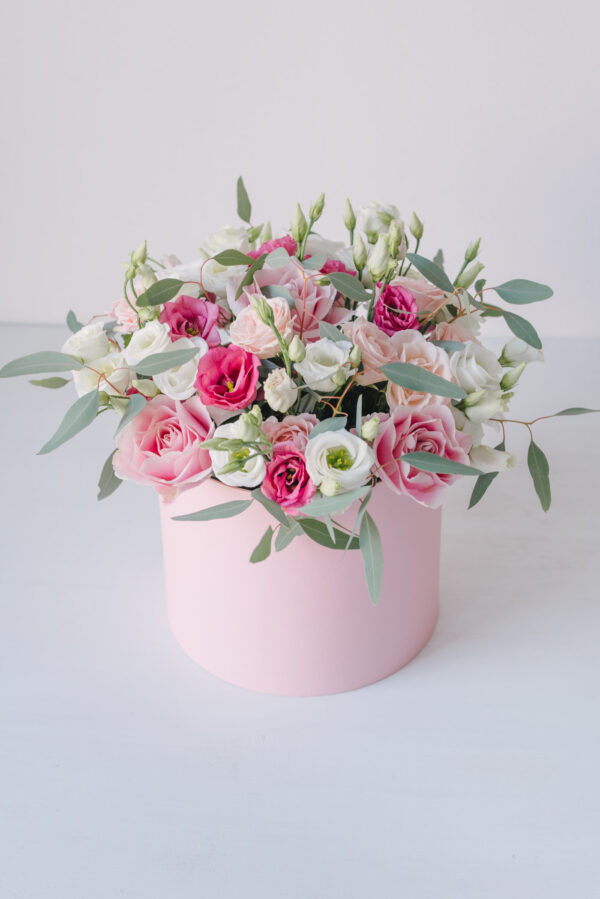Cutie Rotunda Mare Cu Flori