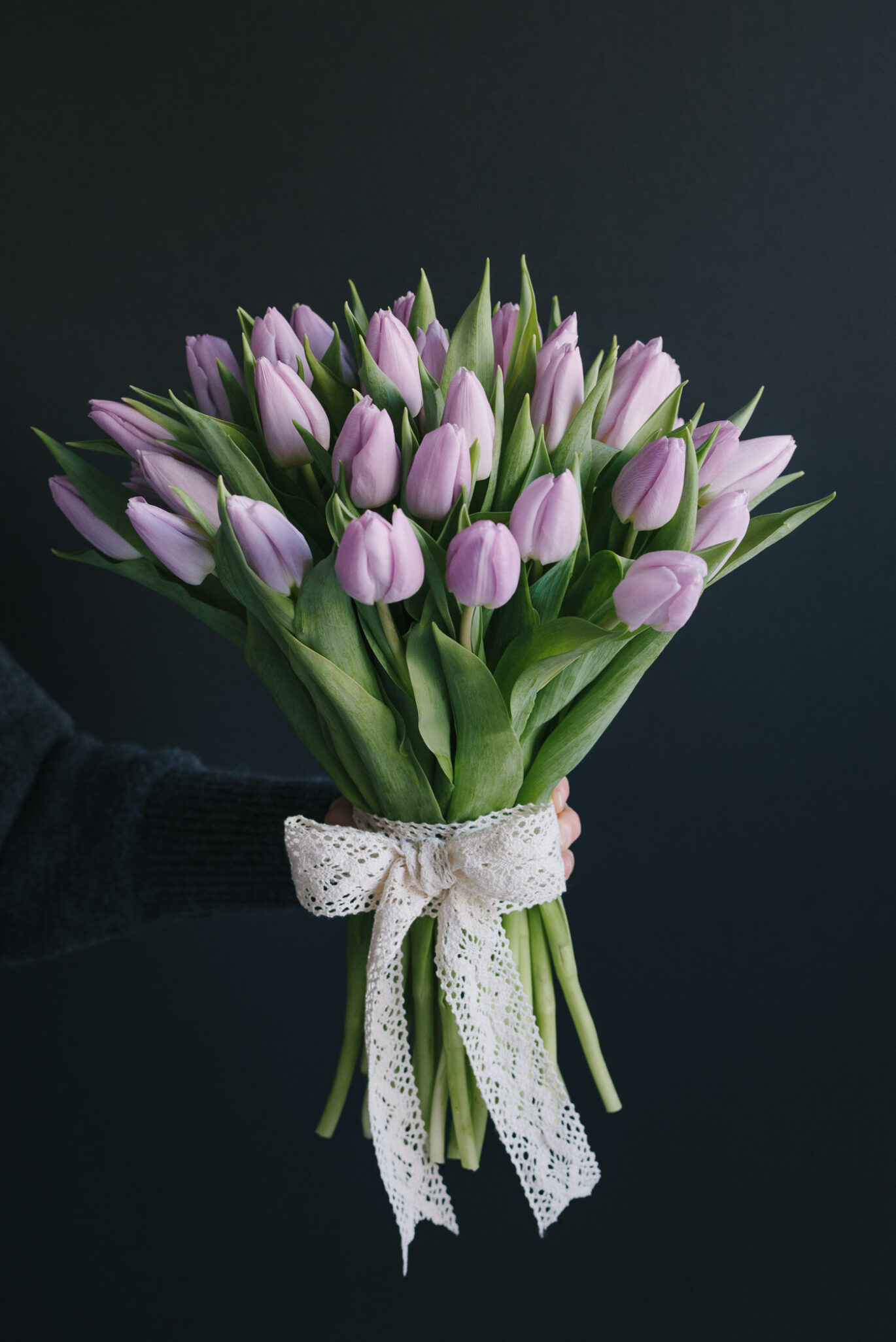 Buchet Din Lalele Mov Deschis
