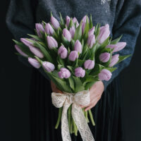 Buchet Din Lalele Mov Deschis