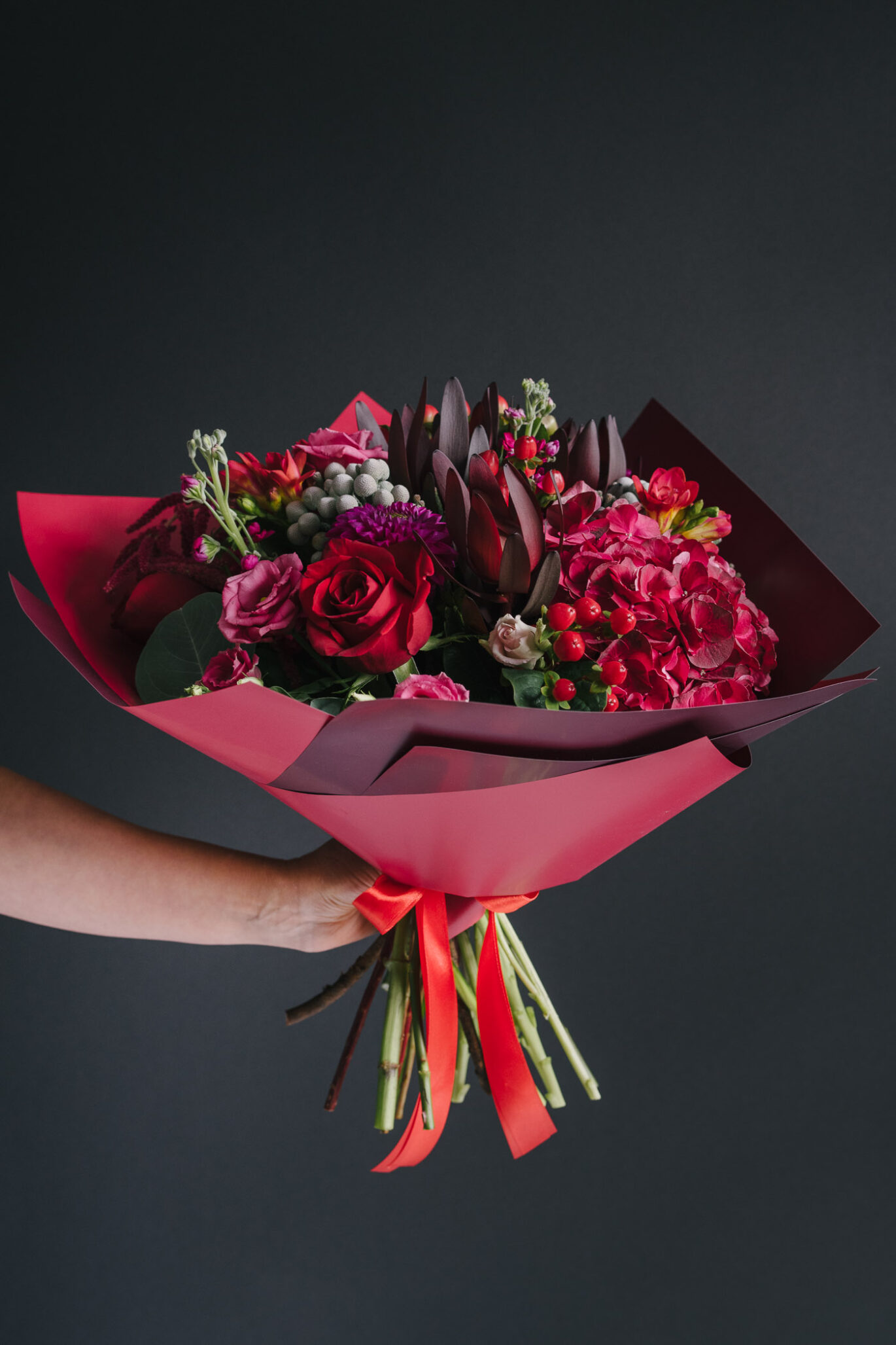 Buchet de flori in culori de toamna