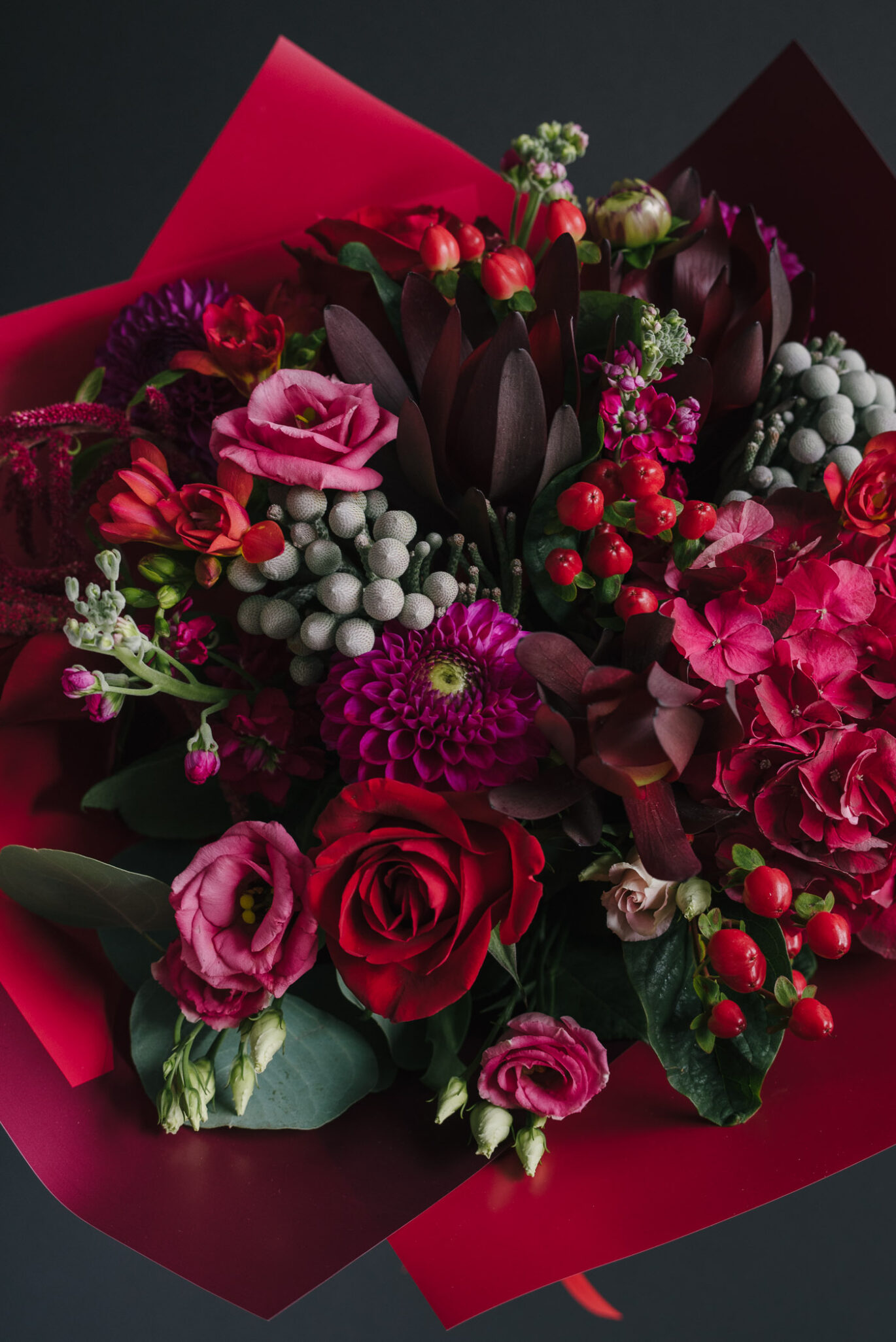 Buchet de flori in culori de toamna