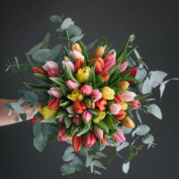 Buchet lalele colorate