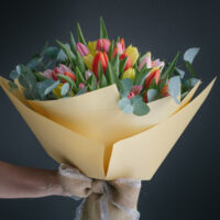 Buchet cu 49 lalele colorate