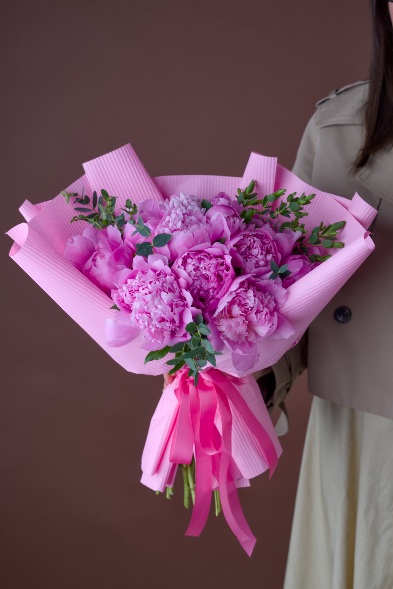 Buchet cu bujori roz