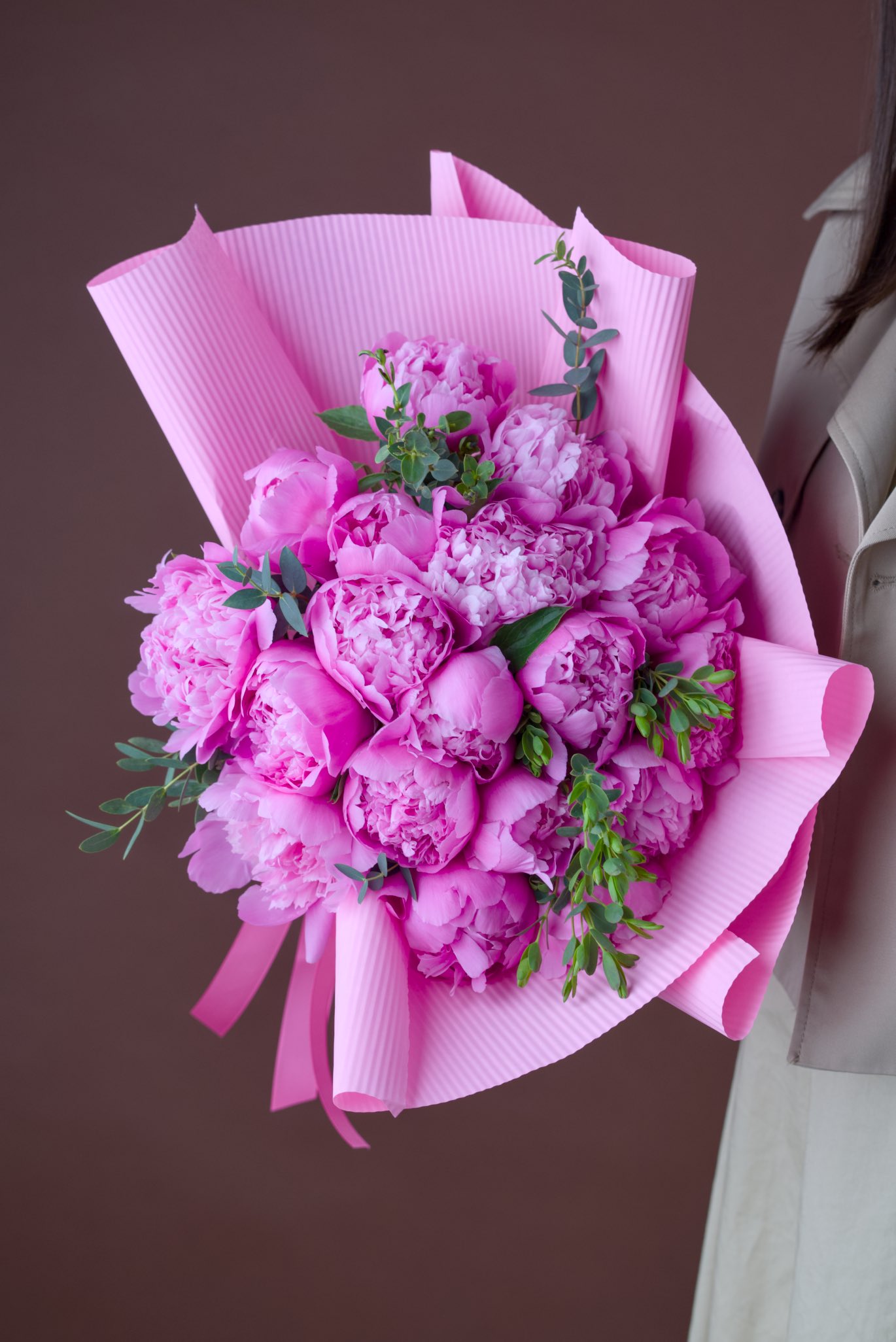 Buchet cu bujori roz